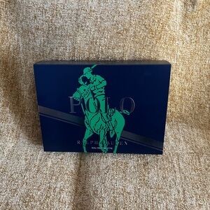 Ralph Lauren Navy Box with Green Polo Player Graphic